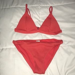 Hollister red bikini set